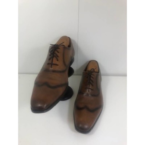 Mezlan Leather Square Toe Lace-Up Oxfords Dress Shoes Brown Mens US 11 main image 4